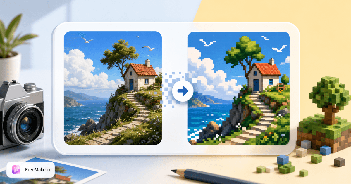 FreeMake.cc تبدیل تصویر به پیکسل آرت