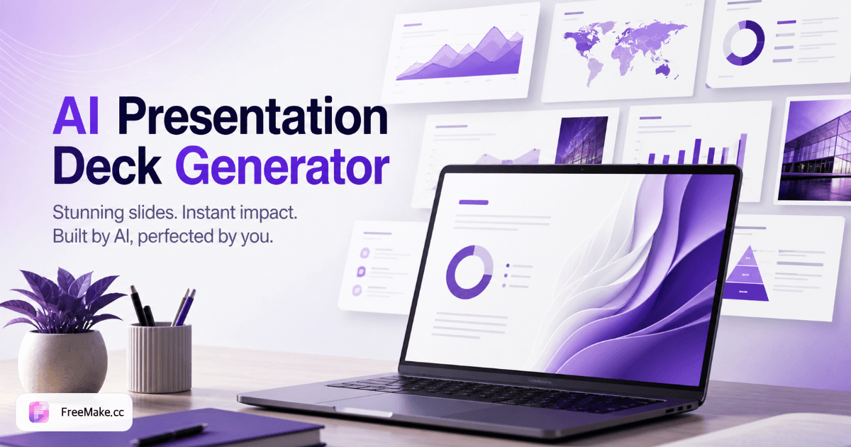 FreeMake AI PPT Generator – Editable PowerPoint from a Topic